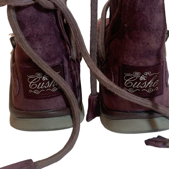 Cushe women’s Winter leather plum color waterproof faux fur lined boots size 6 - Picture 4 of 13